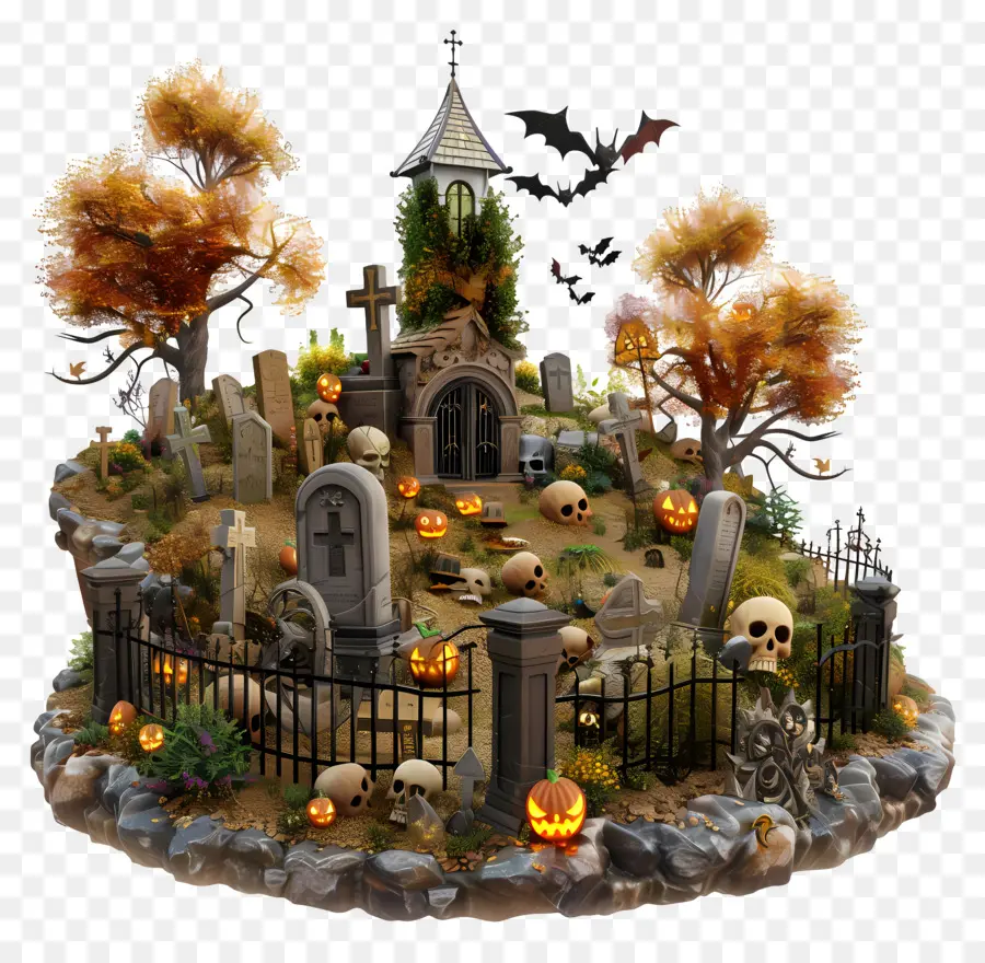 Makam Halloween，Kuburan Halloween PNG