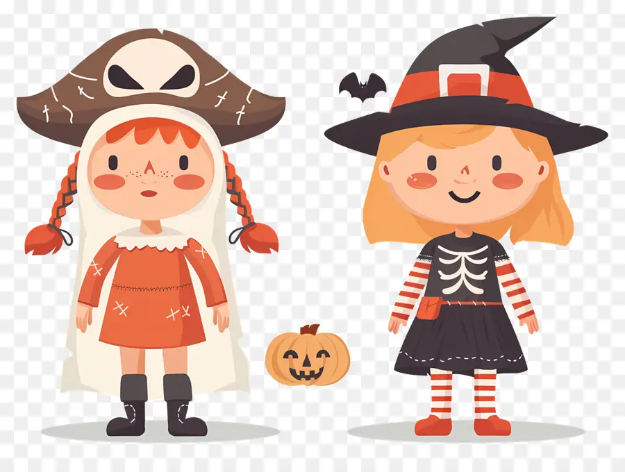 Anak Anak Halloween，Anak Anak Dengan Kostum Halloween PNG