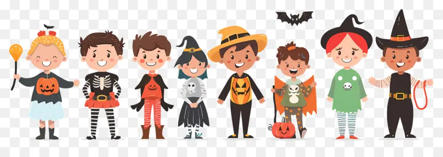 Anak Anak Halloween，Anak Anak Dengan Kostum Halloween PNG