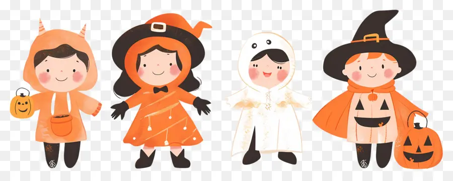 Anak Anak Halloween，Anak Anak Berkostum PNG