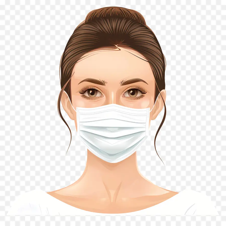 Wanita Cantik，Wanita Dengan Masker Wajah PNG