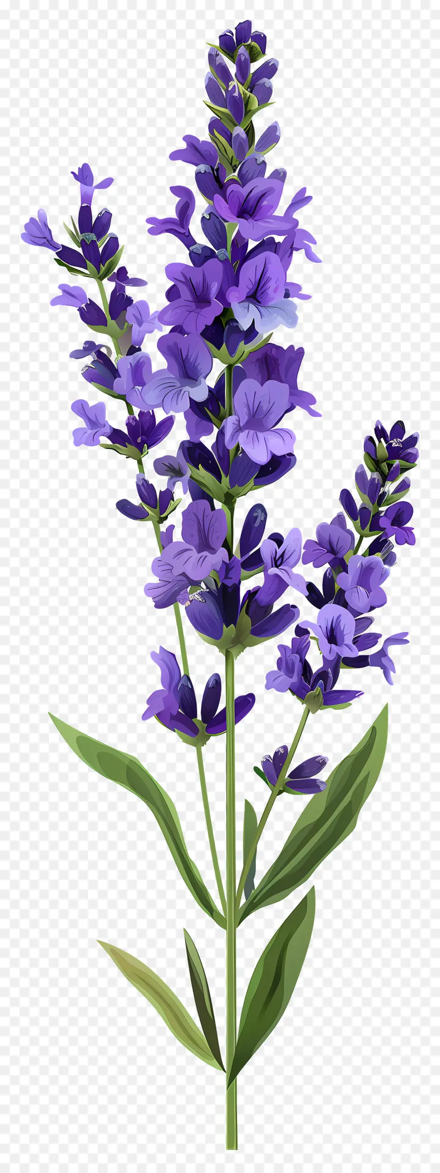 Bunga Lavender，Bunga Ungu PNG