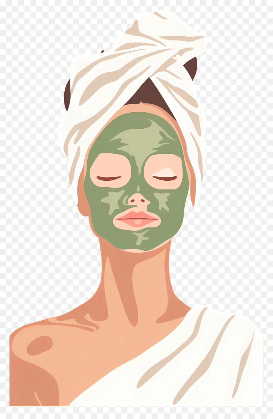 Masker Wajah Spa，Wanita Dengan Masker Wajah PNG