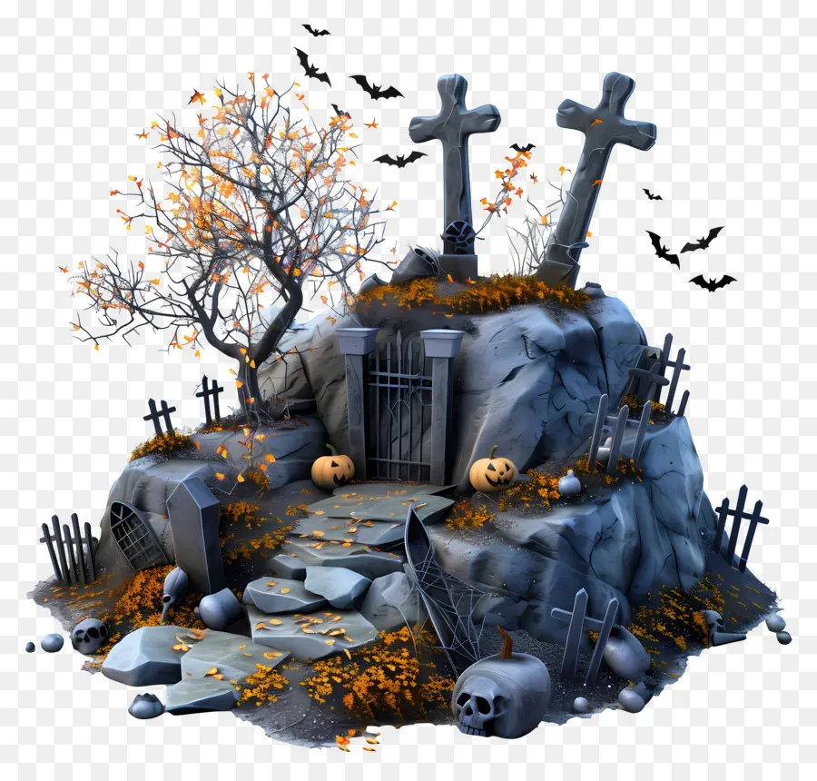 Makam Halloween，Kuburan Halloween PNG