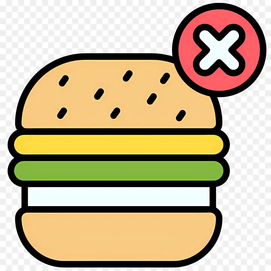 Tidak Ada Makanan，Burger Dengan Salib PNG