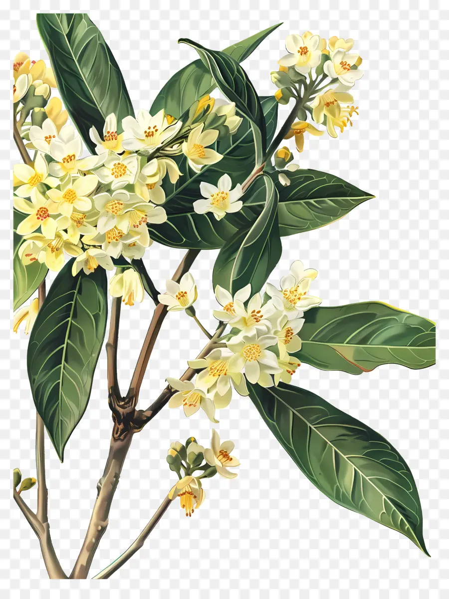 Bunga Osmanthus，Bunga Kuning PNG