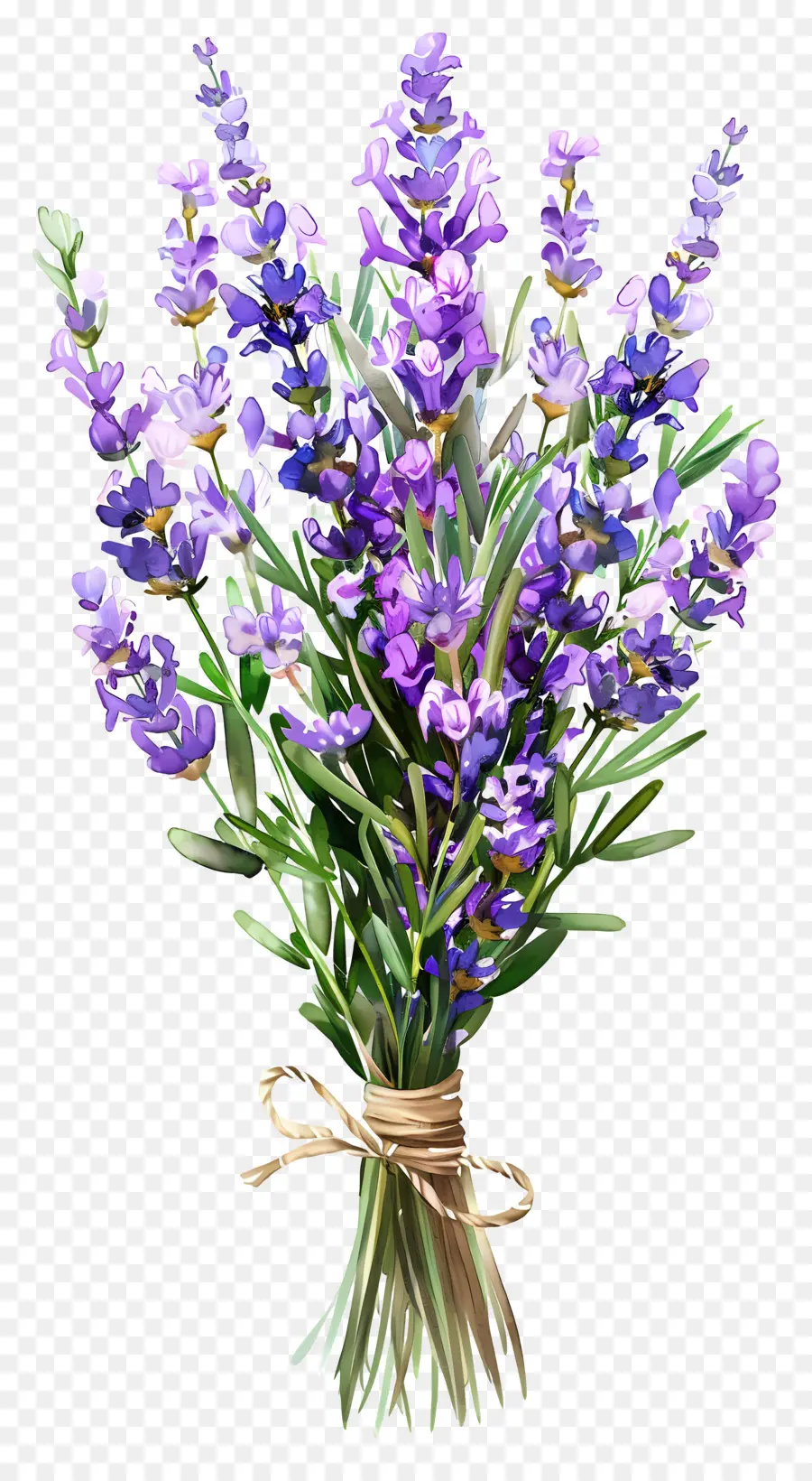 Bunga Lavender，Buket Lavender PNG