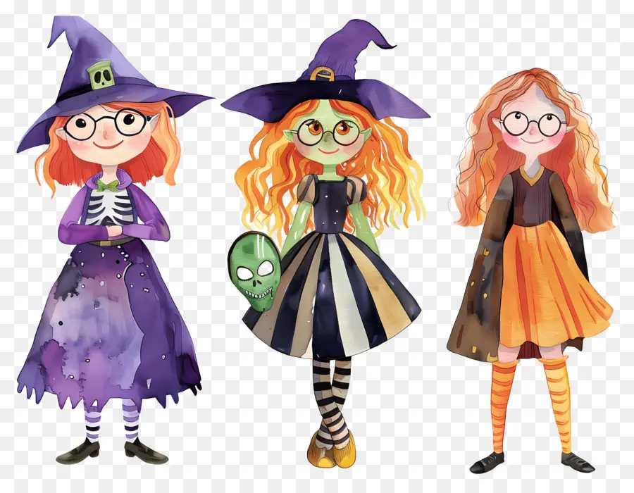 Anak Anak Halloween，Anak Anak Dengan Kostum Halloween PNG