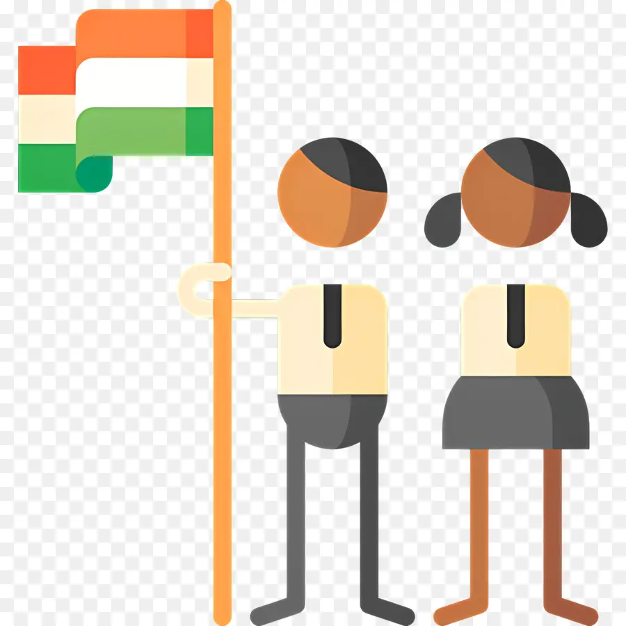 Bendera India，Anak Anak Dengan Bendera PNG