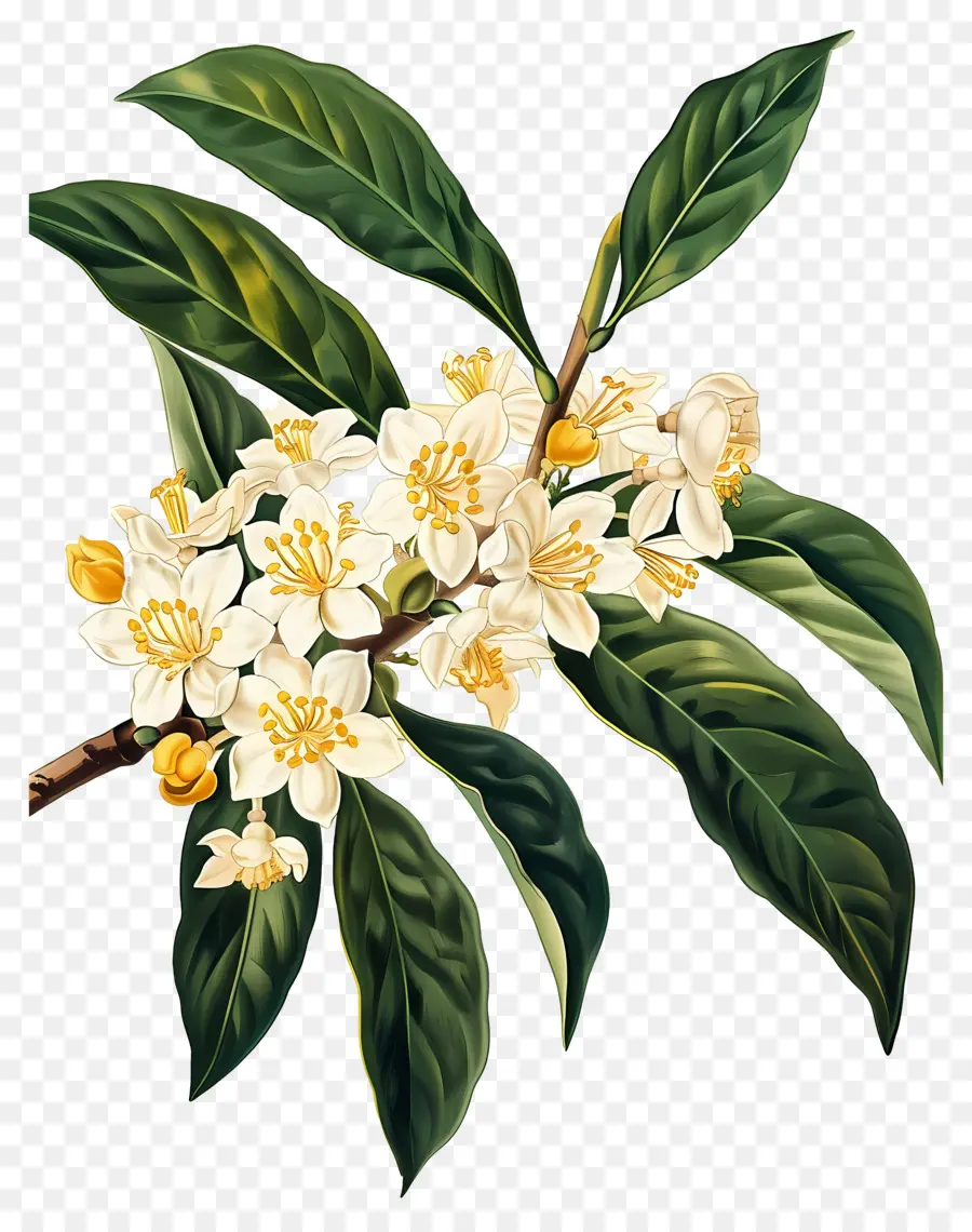 Bunga Osmanthus，Bunga Kuning PNG