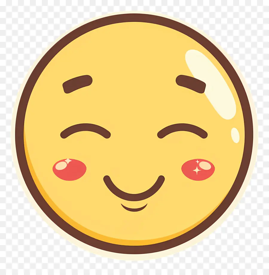 Cium Smiley，Emoji Tersenyum PNG