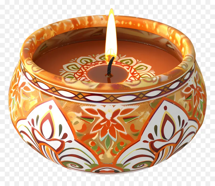 Lilin Diwali，Lilin Bunga PNG