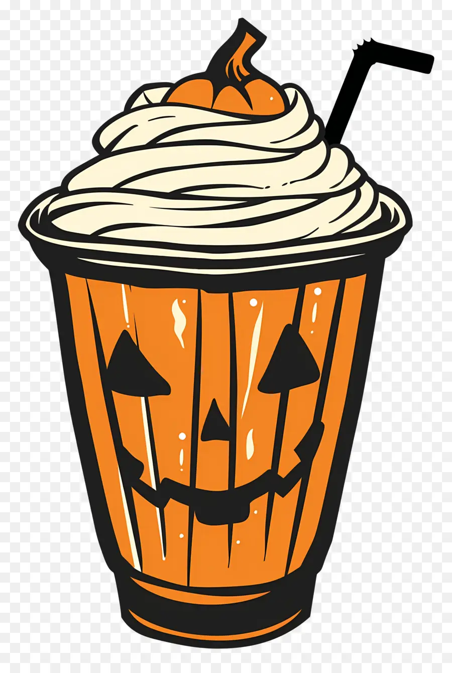 Susu Kocok Halloween，Minuman Bertema Labu PNG