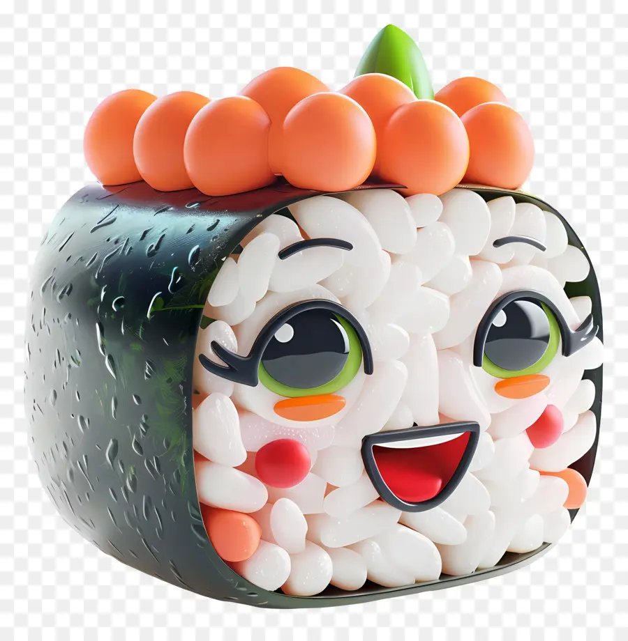 Kartun Sushi，Selamat Sushi Gulung PNG