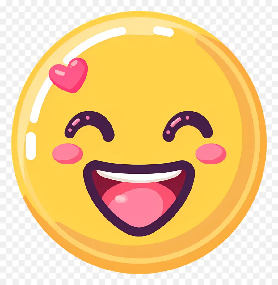 Cium Smiley，Mencium Emoji Dengan Hati PNG