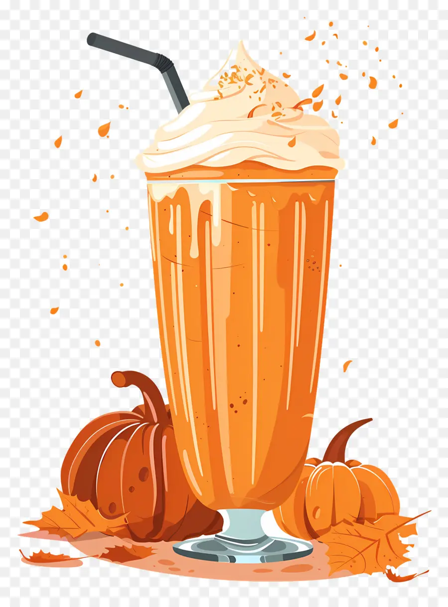 Susu Kocok Halloween，Latte Rempah Labu PNG