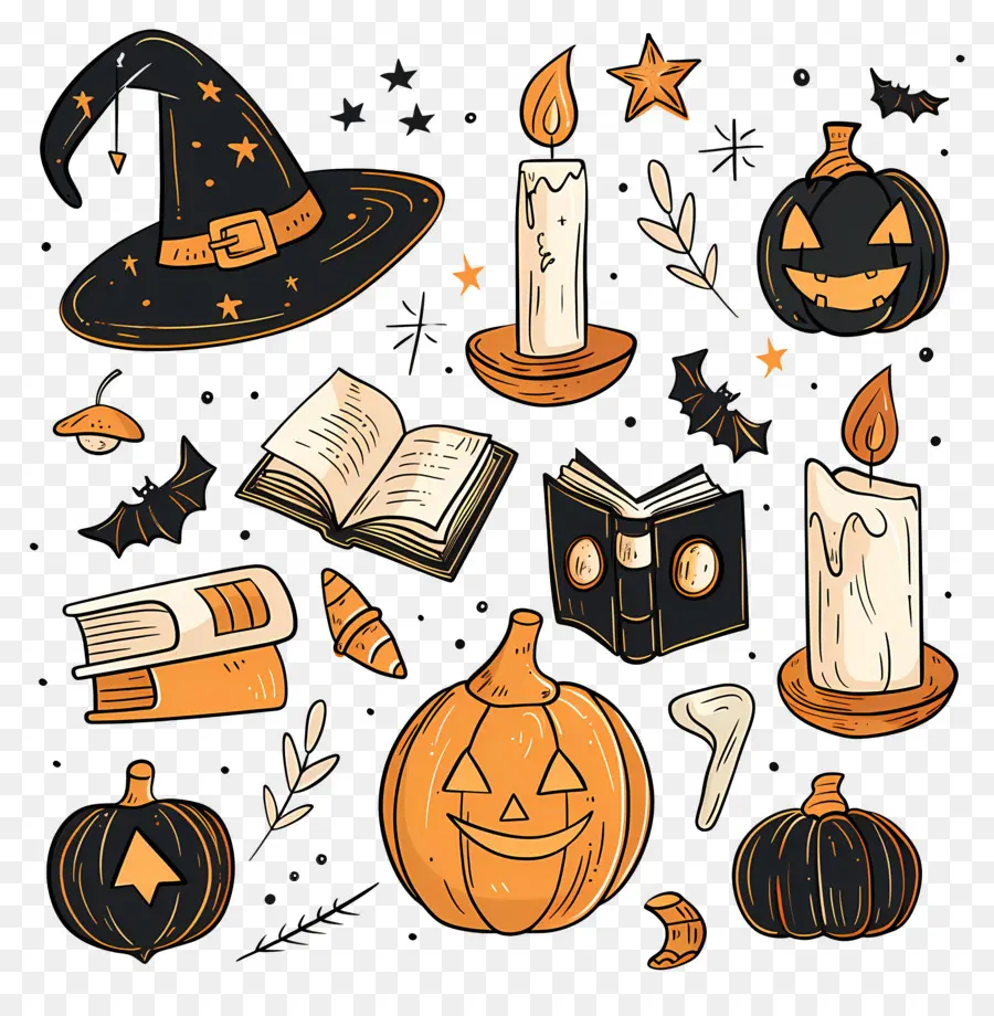 Latar Belakang Halloween，Coretan Halloween PNG