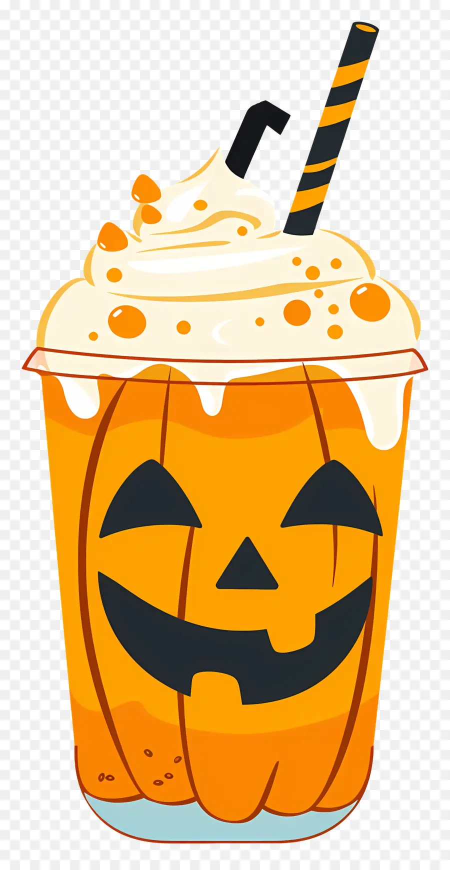 Susu Kocok Halloween，Minuman Labu PNG