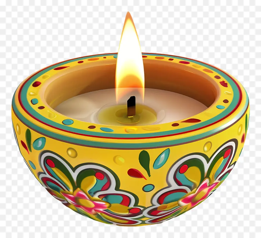 Lilin Diwali，Lilin Bunga PNG