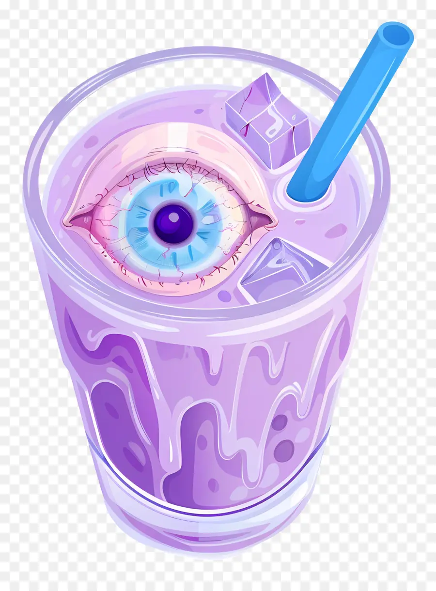 Minuman Halloween，Minuman Bola Mata Lilac PNG