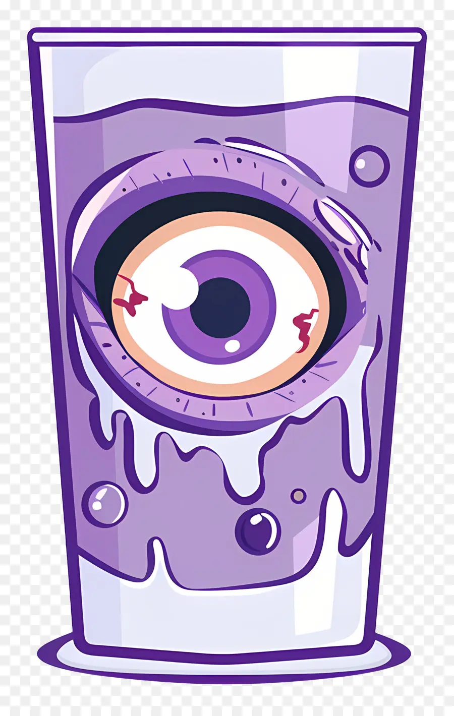 Minuman Halloween，Minuman Bola Mata Ungu PNG