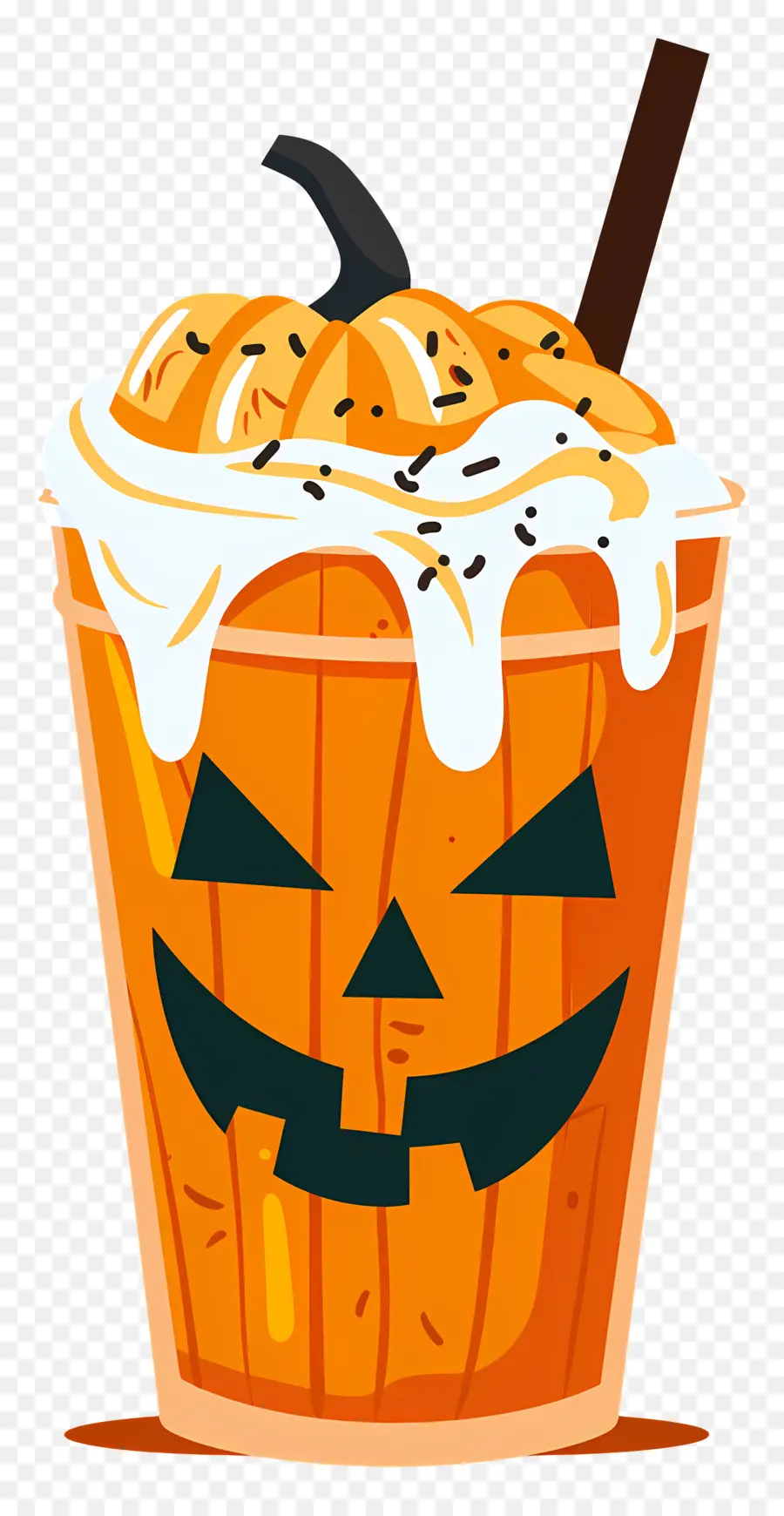 Susu Kocok Halloween，Minuman Labu PNG