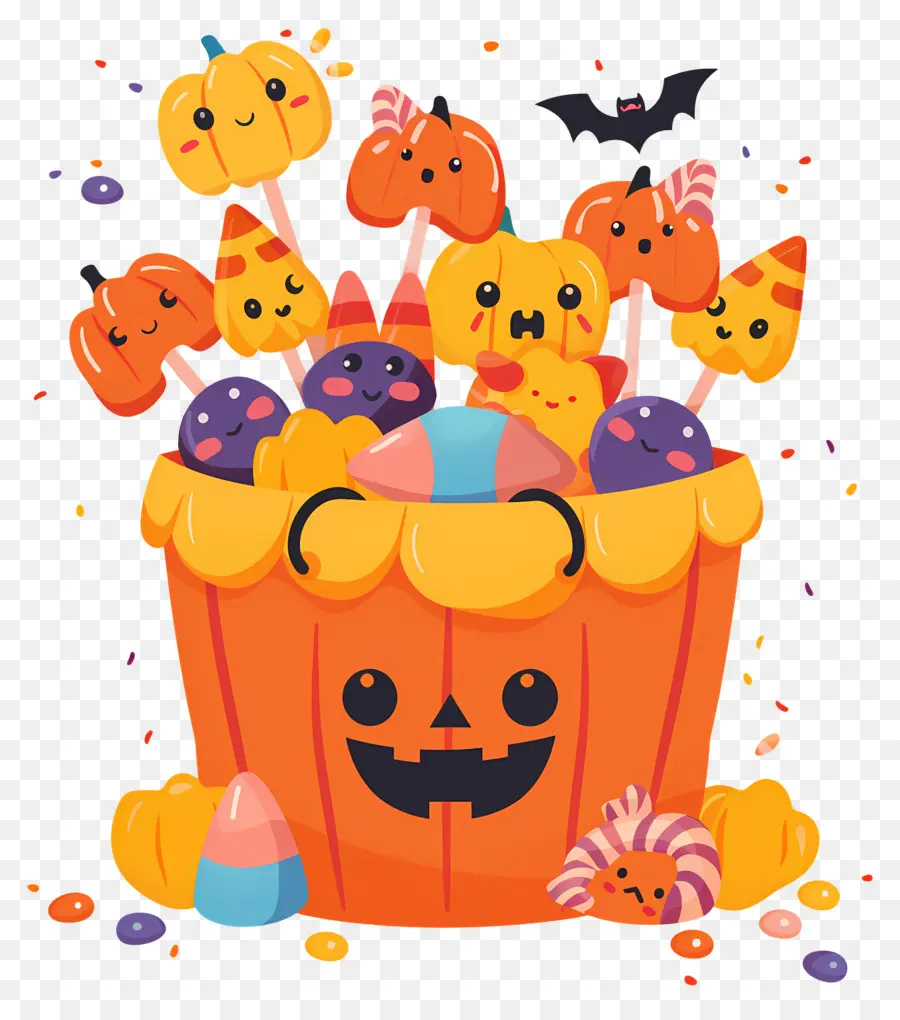 Keranjang Halloween，Ember Labu PNG