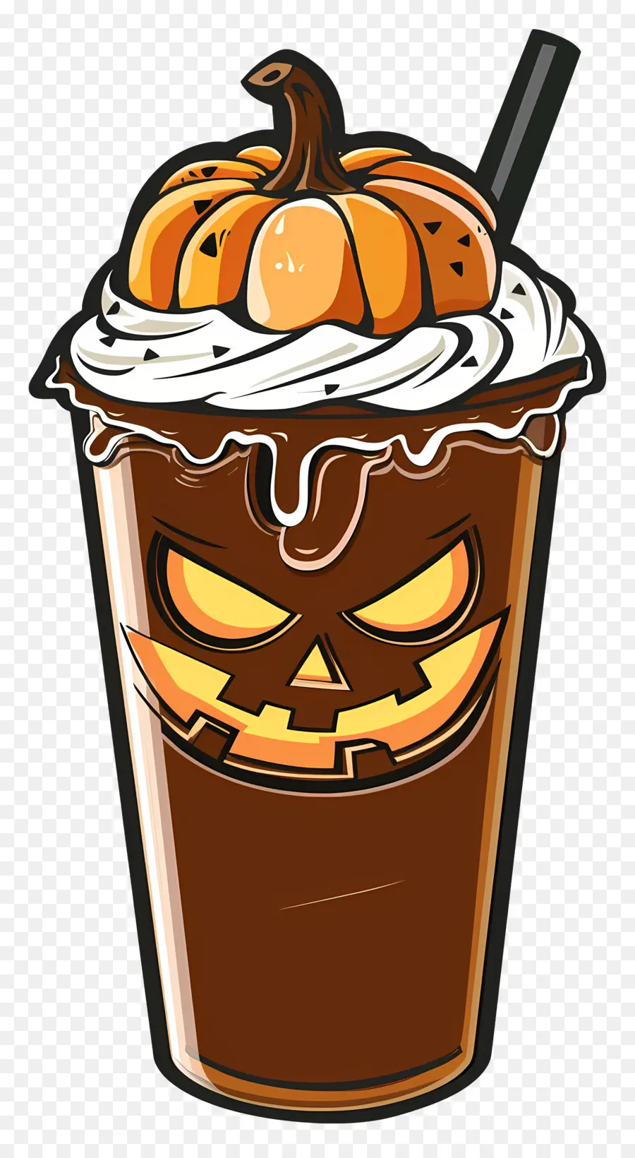 Susu Kocok Halloween，Latte Labu PNG