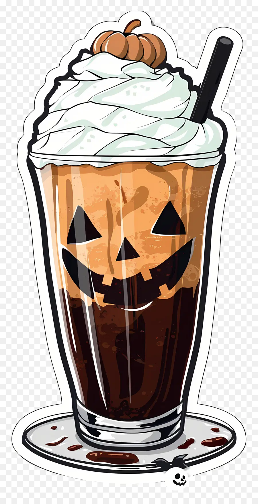 Susu Kocok Halloween，Latte Labu PNG