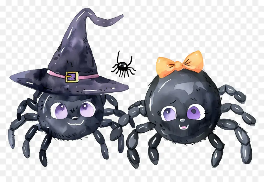 Laba Laba Halloween，Laba Laba Dengan Topi PNG