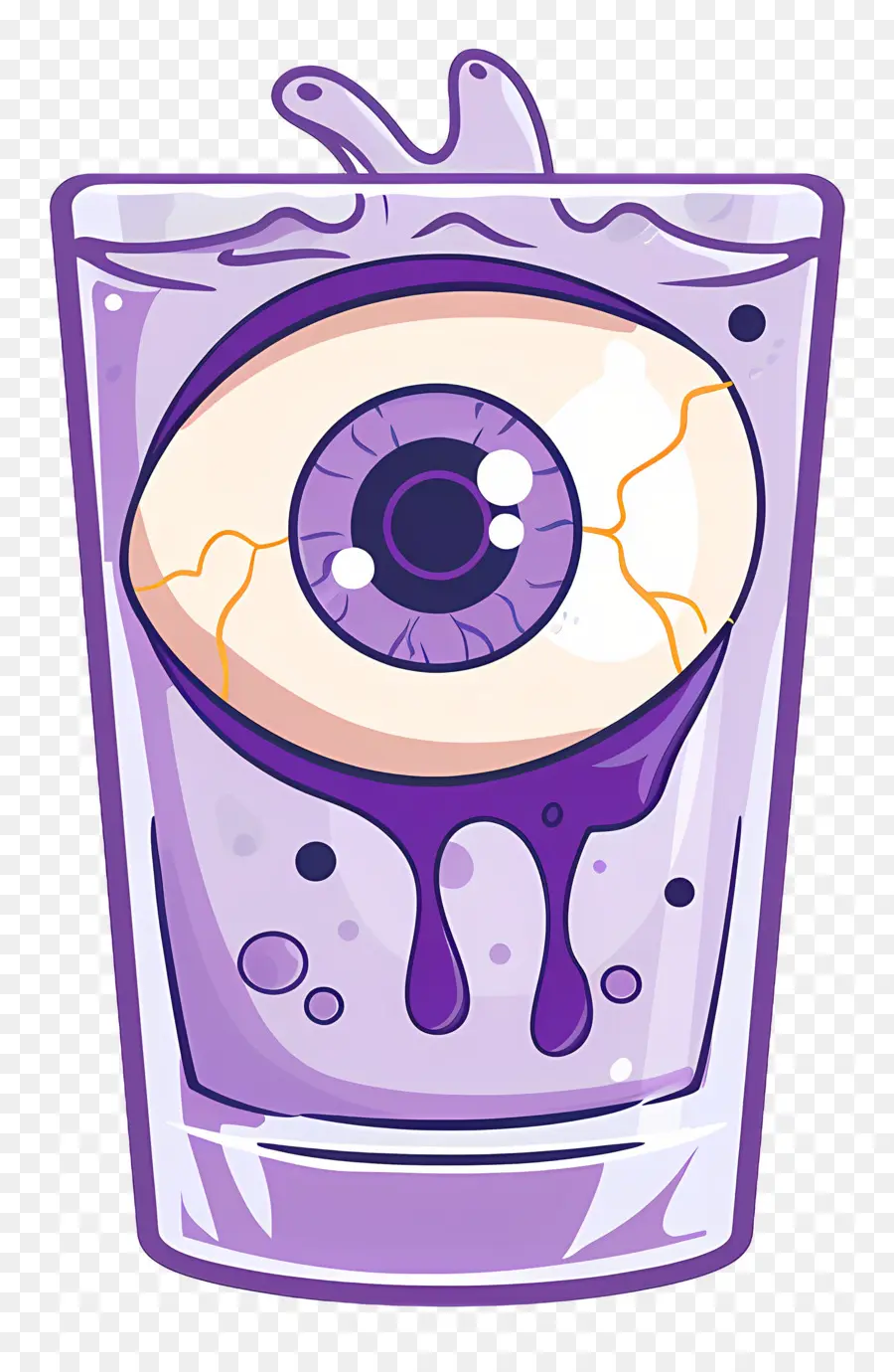 Minuman Halloween，Minuman Bola Mata Ungu PNG