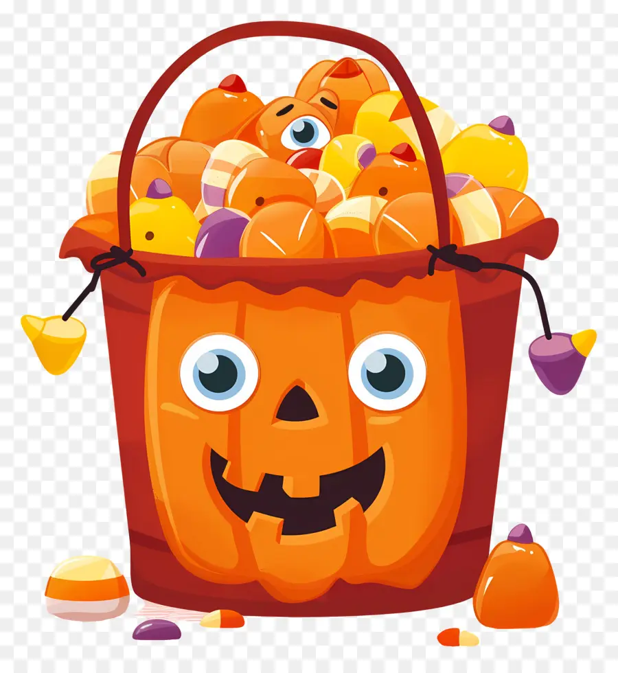 Keranjang Halloween，Ember Labu PNG