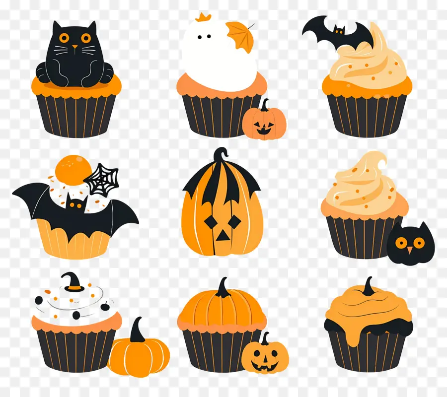 Kue Mangkuk Halloween，Kucing PNG