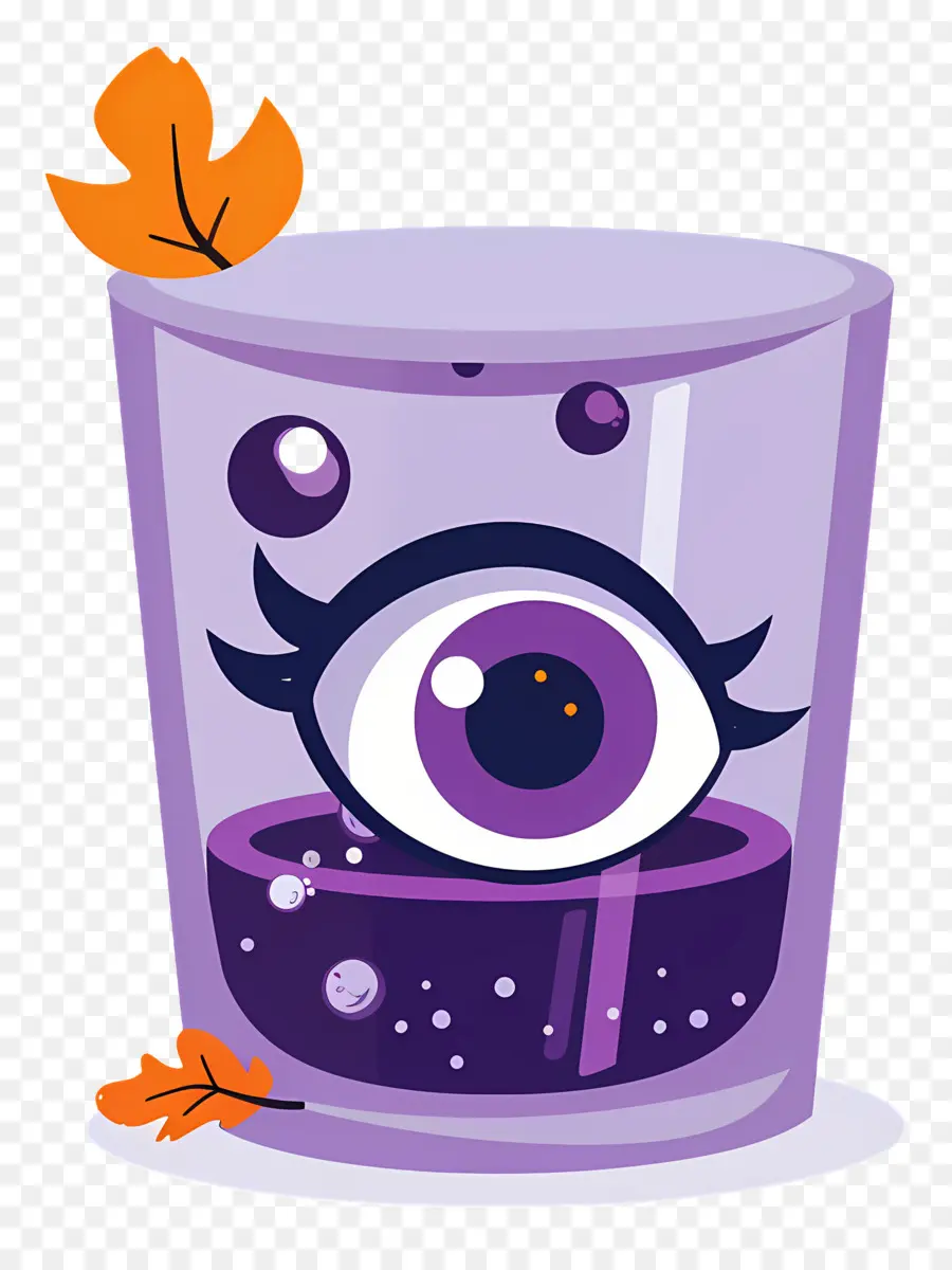 Minuman Halloween，Minuman Bola Mata Ungu PNG