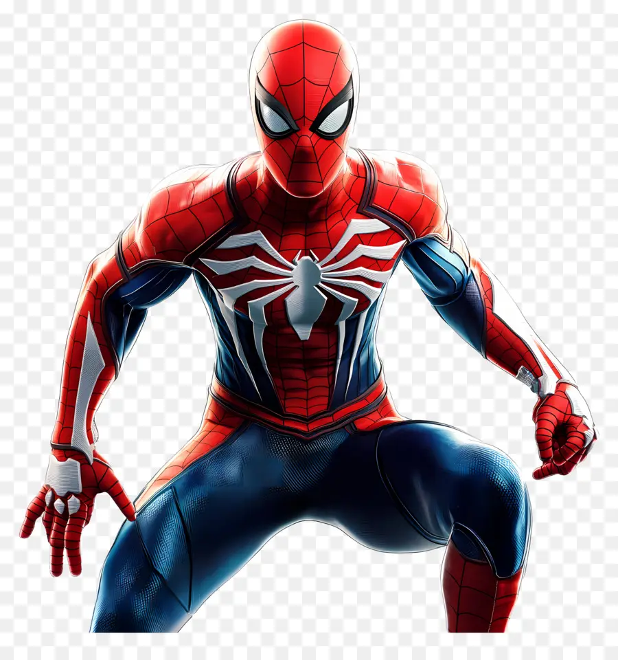 Spider Man Berdiri，Spider Man Dalam Pose Aksi PNG