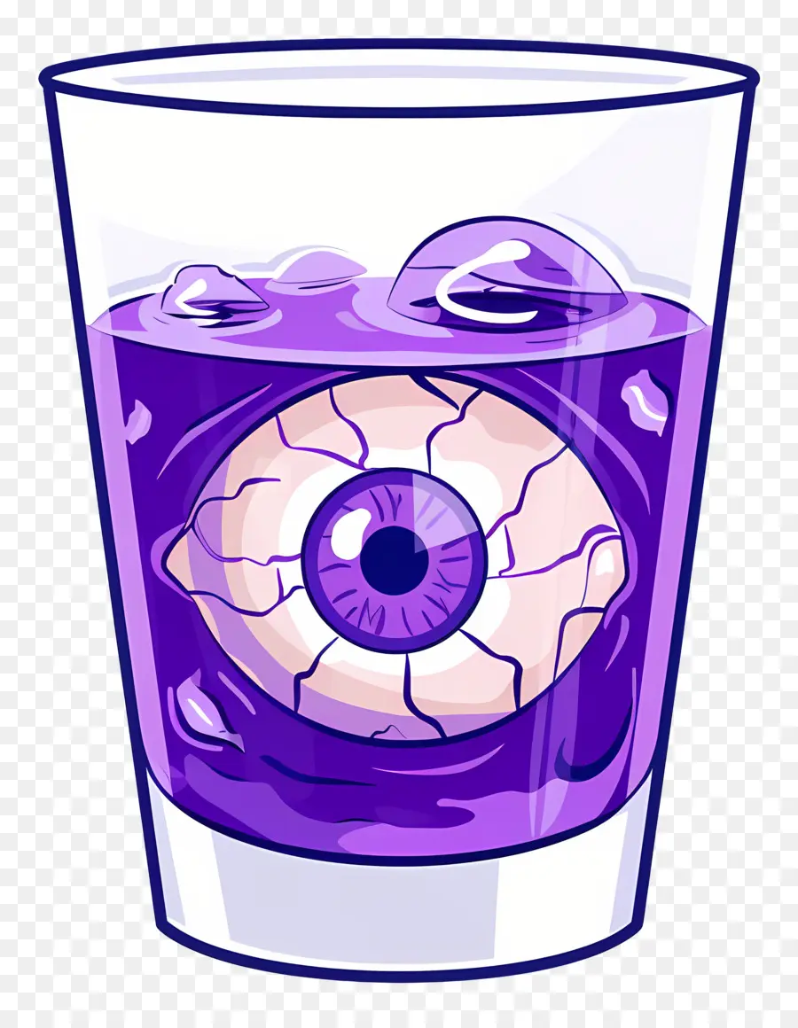 Minuman Halloween，Minuman Bola Mata Ungu PNG