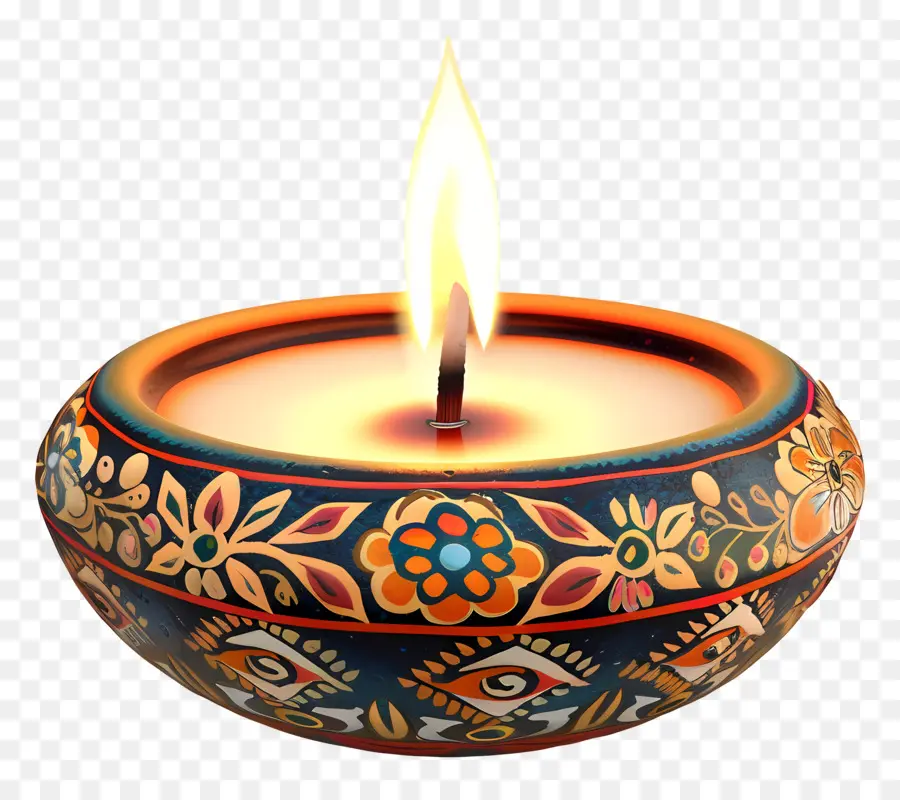 Lilin Diwali，Lilin Bunga PNG