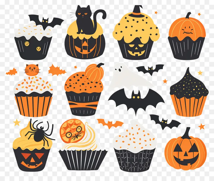 Kue Mangkuk Halloween，Kucing PNG