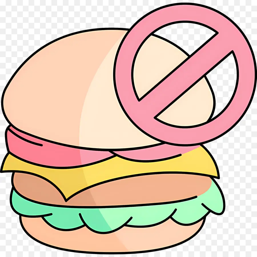 Tidak Ada Makanan，Tidak Ada Tanda Burger PNG