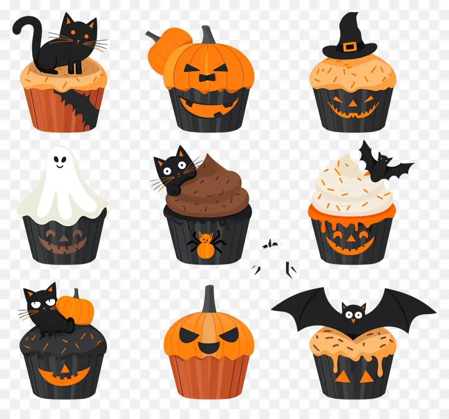 Kue Mangkuk Halloween，Kucing PNG