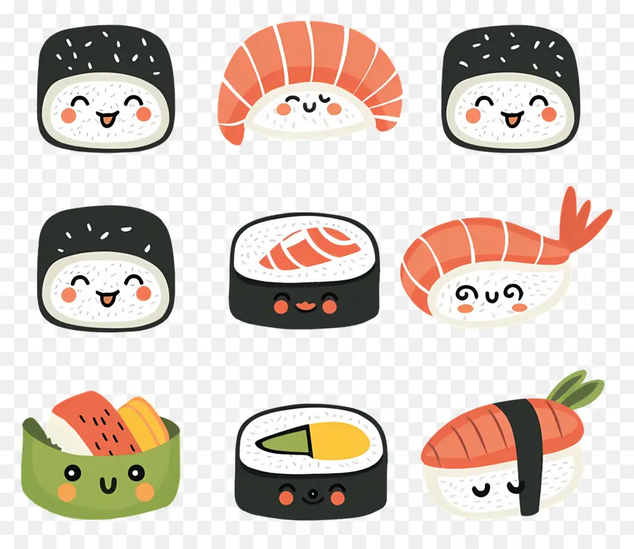 Sushi Yang Lucu，Sushi PNG