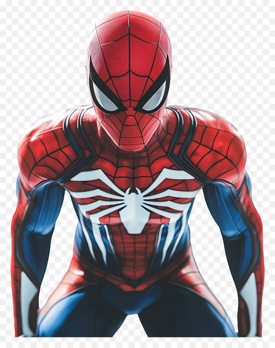 Spider Man Berdiri，Spider Man Dengan Setelan Merah Dan Biru PNG