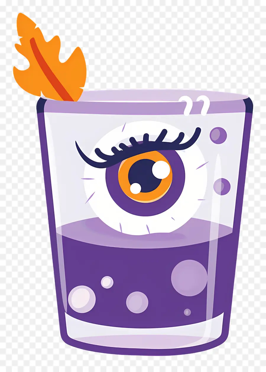 Minuman Halloween，Minuman Bola Mata Ungu PNG