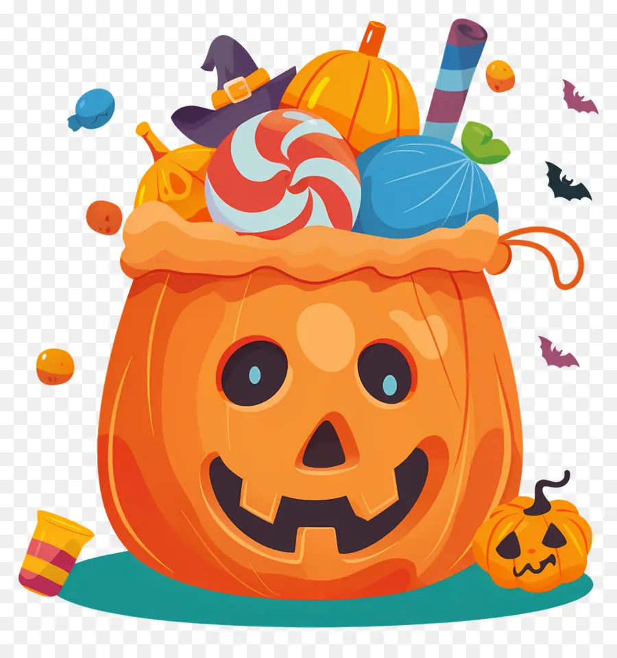 Keranjang Halloween，Tas Labu PNG