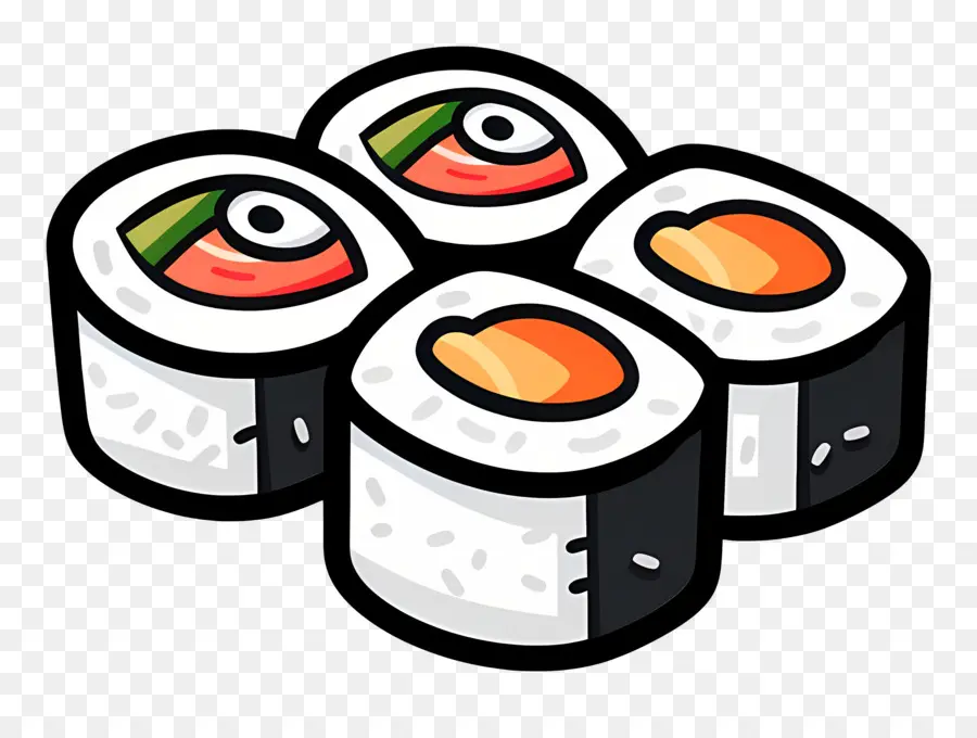 Sushi Yang Lucu，Sushi Gulung PNG