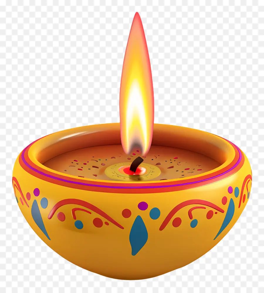 Lilin Diwali，Lampu Minyak Menyala PNG