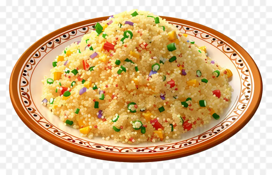 Makanan Afrika，Couscous Berwarna Warni PNG