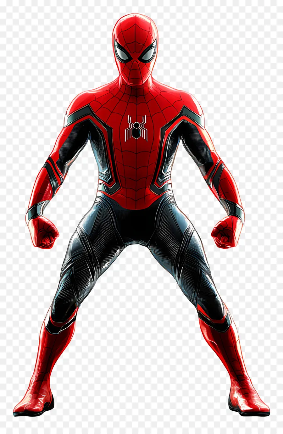 Spider Man Berdiri，Spider Man Dalam Pose Aksi PNG