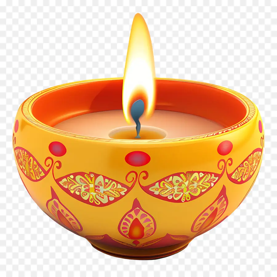 Lilin Diwali，Lilin Bunga PNG