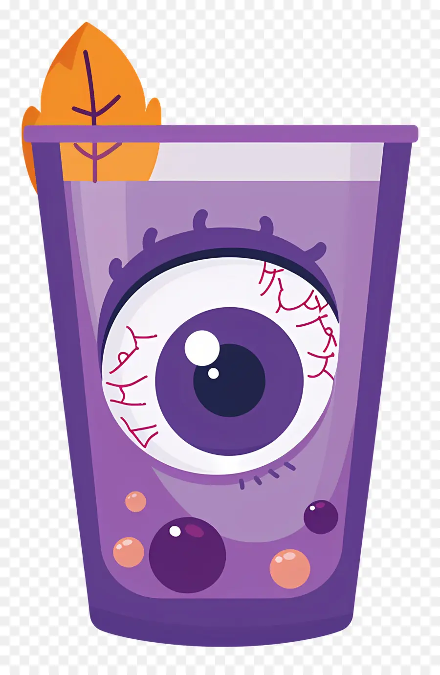 Minuman Halloween，Minuman Ungu Dengan Mata PNG